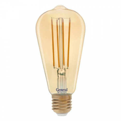Лампа GLDEN-ST64S-10-230-E27-2700 ЗолотаяКапля 10Вт Е27 2700К  General