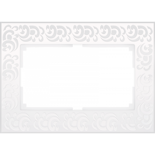 Рамка для двойной розетки FLOCK белый WL05-Frame-01- DBL-white  Веркель