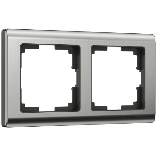 Рамка на 2 поста  METALLIC глянцевый никель WL02-Frame-02 Веркель