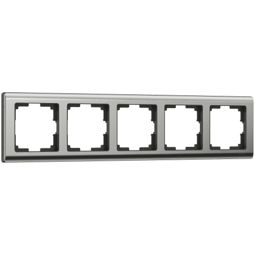 Рамка на 5 постов  METALLIC глянцевый никель WL02-Frame-05 Веркель
