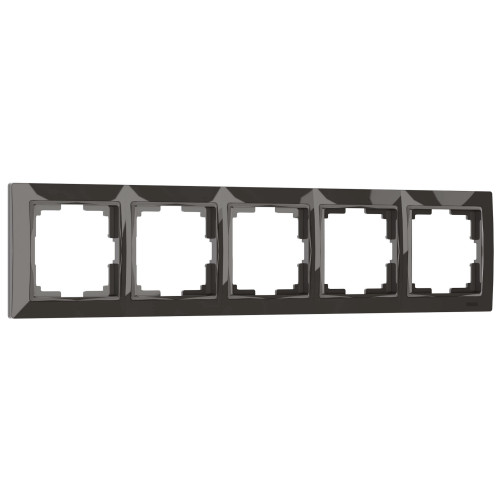 Рамка на 5 постов SNAB  BASIK серо-коричневый WL03-Frame-05 Веркель