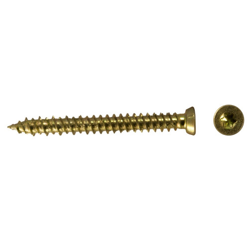 Шуруп 7.5х152 по бетону torx №30 желтый, шлиц (100)