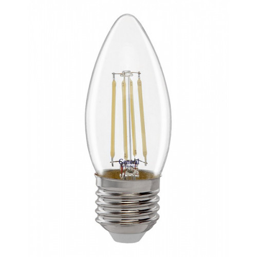 Лампа LED E27  7Вт Свеча  4500К  GLDEN-CS-7-230-E27-4500  прозрачное стекло  General
