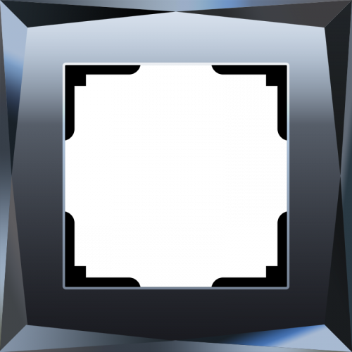 Рамка на 1 поста DIAMANT черный  WL08-Frame-01 Веркель