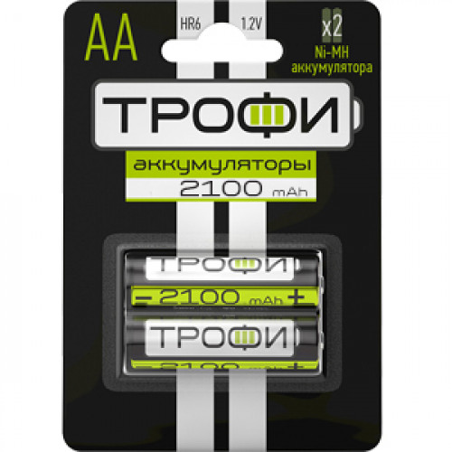 Аккумулятор ТРОФИ HR6-2BL 2100 mAh (пальч.)
