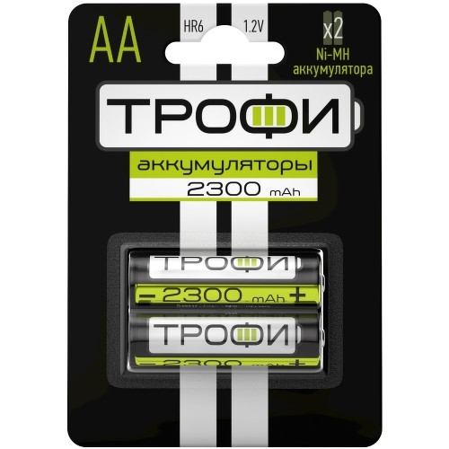 Аккумулятор ТРОФИ HR6-2BL 2300mAh (пальч.)