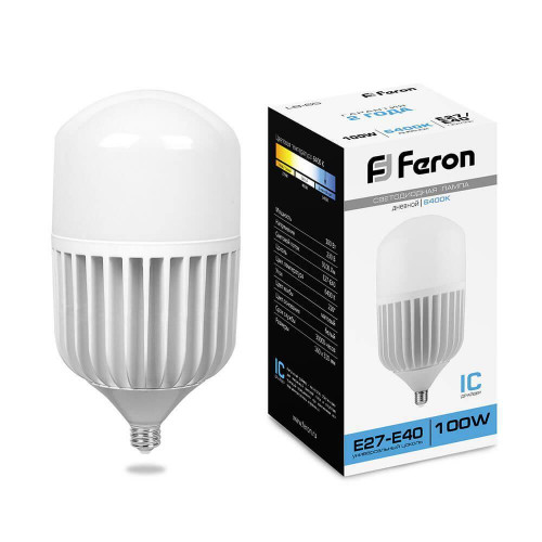 Лампы LED E27 100Вт 220В 6400К (E27/E40) LED LB-65 FERON