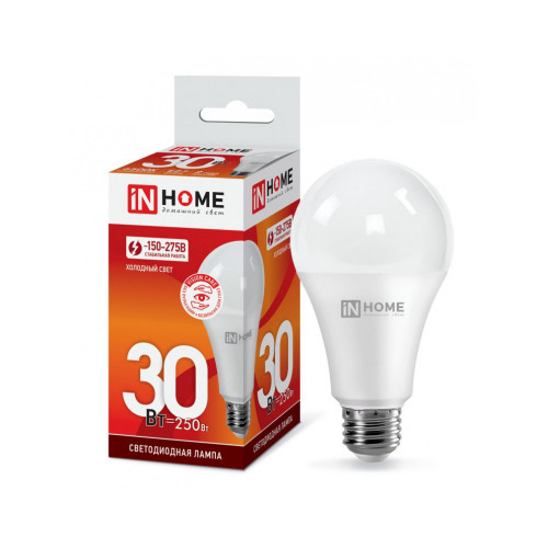 Лампа LED E27 30Вт А70 220В 6500К VC IN HOME