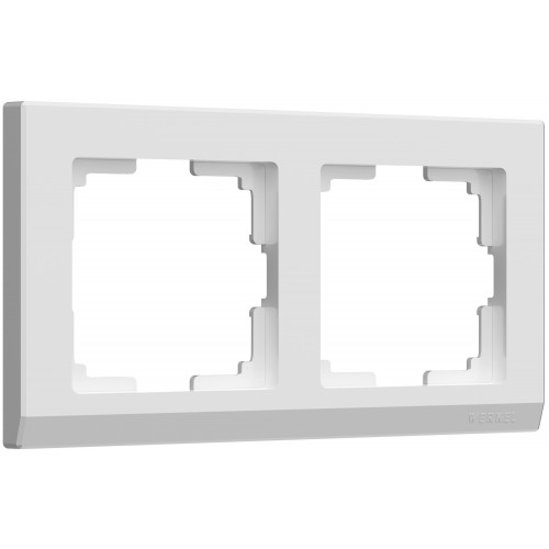 WL04-Frame-02-white / Рамка на 2 поста (белый)