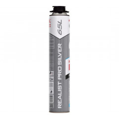 ЗИМА Монтажная пена профессиональная "REALIST PRO Silver 65л" для окон и дверей, -18С, 850мл./856гр.