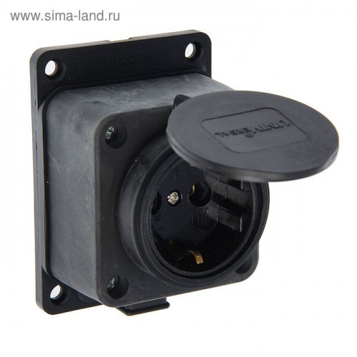 Розетка 3-я каучук наруж. уст-ки с заглушками 16А,  250В IP44 "UNIVersal"