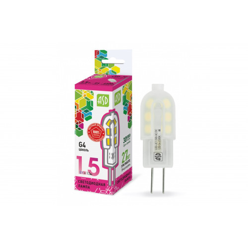 Лампа светодиодная LED-JC-standert 1.5Вт 12В G4 4000k 120лм