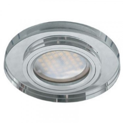 светильник Ecola MR16 DL1650 GU5.3 Class Стекло Круг Хром/Хром