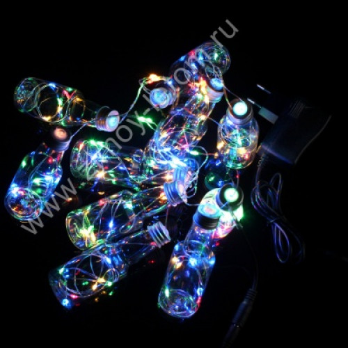 Гирлянда роса в бутылках,2,5м,RGB