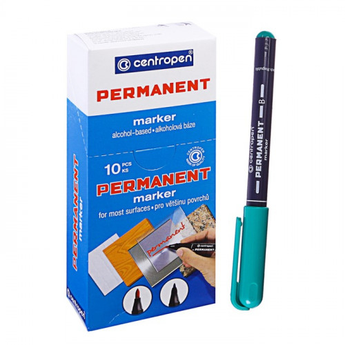 Маркер 2.0мм ЗЕЛЕНЫЙ перманентный, //Centropen